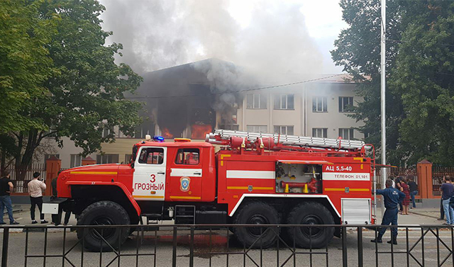 Пожар в школе Грозного ликвидирован 