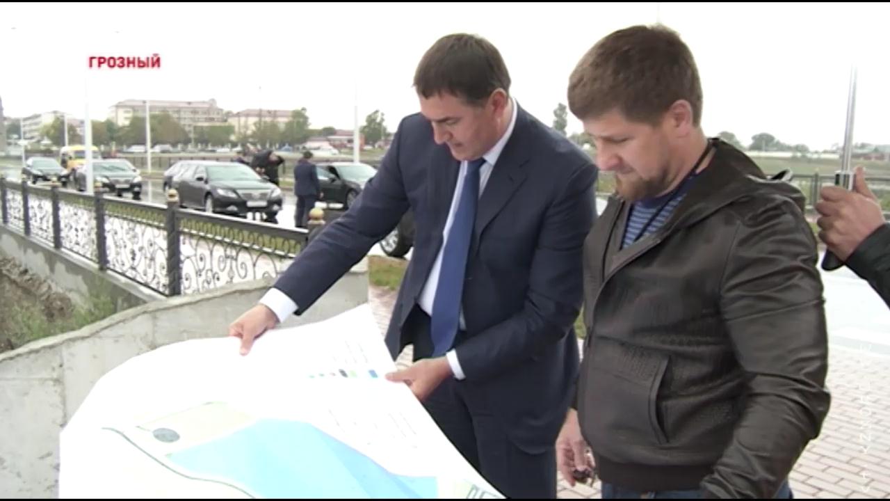 Р.Кадыров проинспектировал ход строительства  комплекса  &quot;Грозненское море&quot;