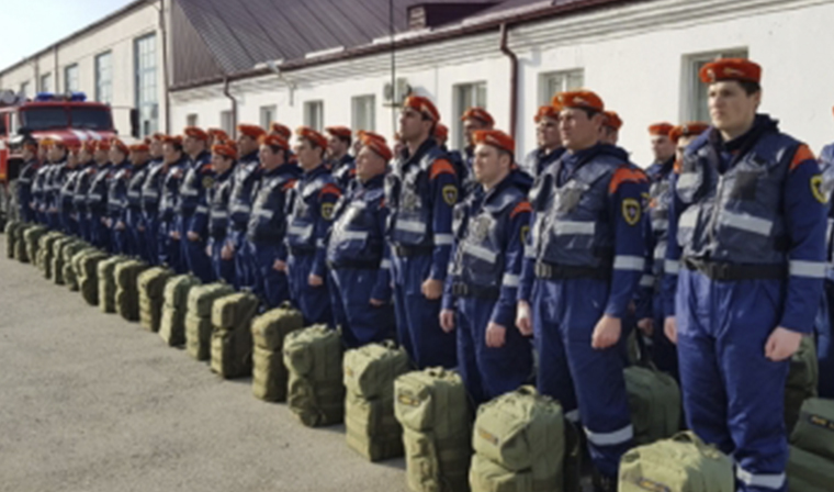 Чеченские спасатели принимают участие в крупномасштабном учении МЧС России