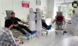 Сотрудники мэрии Грозного приняли участие в донорской акции