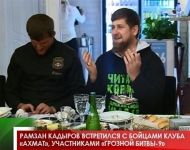 Рамзан Кадыров встретился с бойцами Клуба «Ахмат», участниками «Грозной битвы-9»