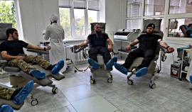 В Чеченской Республике более 50 сотрудников Росгвардии приняли участие в донорской акции