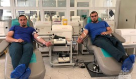 Сотрудники ГУ МЧС России по ЧР приняли участие в акции по сдаче крови