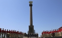 Детские военно-патриотические клубы Грозного возложили цветы к мемориалу «Города воинской славы»