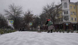 Уборка снега в Грозном ведется в усиленном режиме