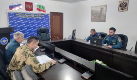Военнослужащие Росгвардии приняли участие в командно-штабном учении МЧС в Чеченской Республике