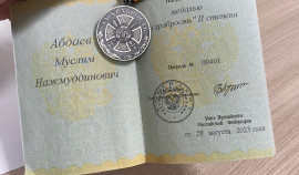 Лейтенант Муслим Абдаев награждён медалью «За храбрость» II степени