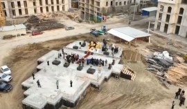 В районе имени В. Путина состоялась церемония закладки капсулы под строительство собора| грозный, чгтрк