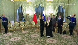 В Кремле проходят переговоры Владимира Путина с Королём Бахрейна Хамадом Бен Исой Аль Халифой