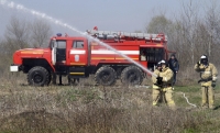 Чеченские спасатели участвуют в командно-штабной тренировке по тушению условного лесного пожара