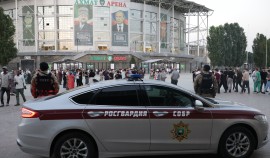 В Грозном при участии Росгвардии обеспечен правопорядок на футбольном матче РПЛ «Ахмат» - «Оренбург»| грозный, чгтрк