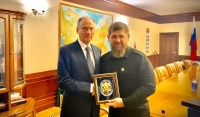 Николай Патрушев вручил Рамзану Кадырову почетный Знак Совета Безопасности РФ 