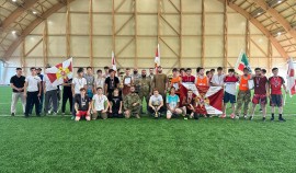 В Грозном дети погибших сотрудников Росгвардии приняли участие в турнире по мини-футболу