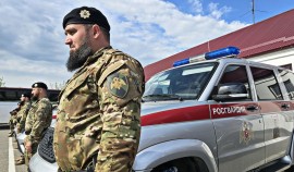 Сотрудники ОМОН «АХМАТ-1» присоединились к Всероссийской акции «Бессмертный автополк»