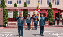 В СКО Росгвардии прошла церемония вручения штандарта новому командующему