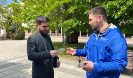 В Чеченской Республике проходит акция «Георгиевская лента»| грозный, чгтрк