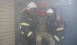 Росгвардия провела пожарно-тактические учения совместно с МЧС