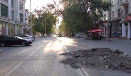В Грозном ремонтируют улицу мира