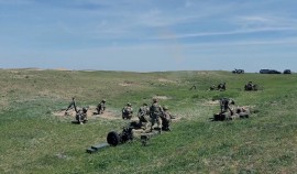 Учения минометной батареи полка оперативного назначения прошли в грозненском соединении Росгвардии