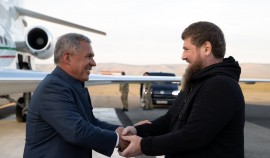 Рамзан Кадыров встретился с Рустамом Миннихановым| грозный, чгтрк