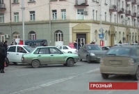 Трудности движения на дорогах Грозного 