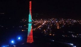 7 мая в День радио телебашня в Грозном включит праздничную подсветку