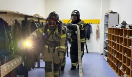 В Чеченской Республике прошли пожарно-тактические учения в школе| грозный, чгтрк