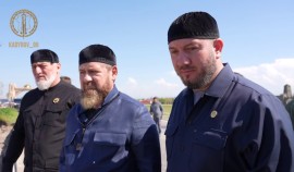 Рамзан Кадыров проверил ход строительства нового моста в городе Аргун