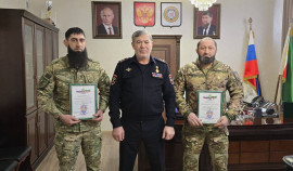 Сотрудников ОМОН «Ахмат-1» наградили за взаимодействие с МВД на транспорте в Грозном