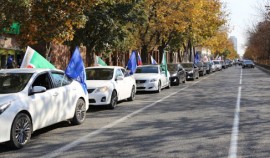 В районах Чеченской Республики прошли автопробеги в честь Дня мира