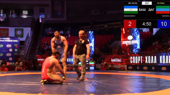 Билял Махов вышел в 1/4 финала чемпионата России по греко-римской борьбе