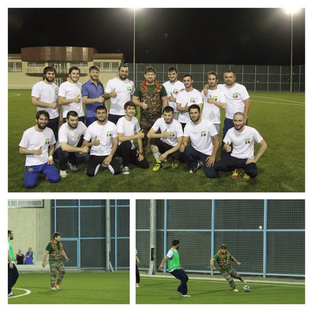 Тележурналисты сыграли в футбол с командой Главы Чечни