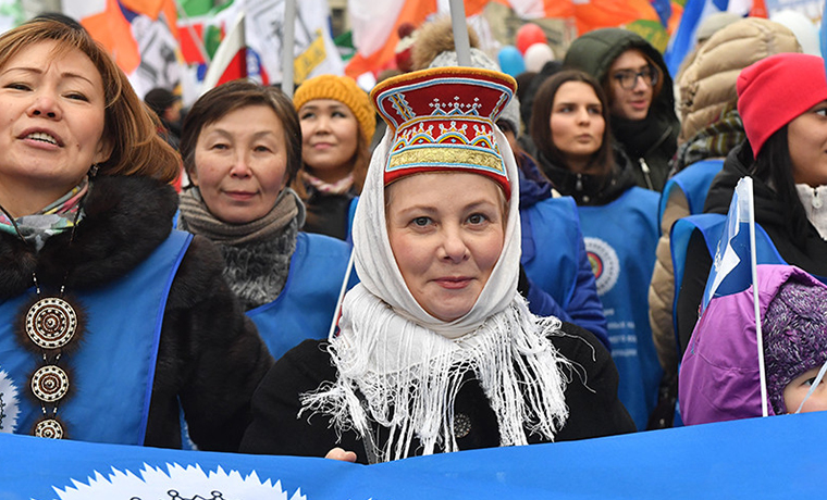 В шествии &quot;Мы едины!&quot; в Москве приняли участие около 80 тысяч человек
