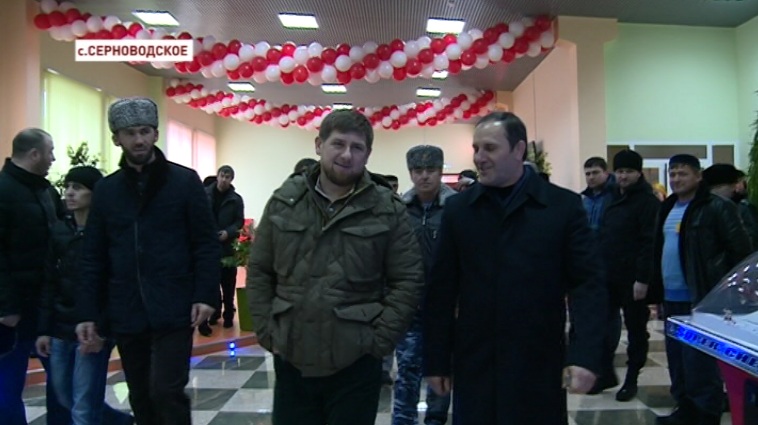 Р. Кадыров принял участие в открытии ТРЦ «Серноводск» в Сунженском районе