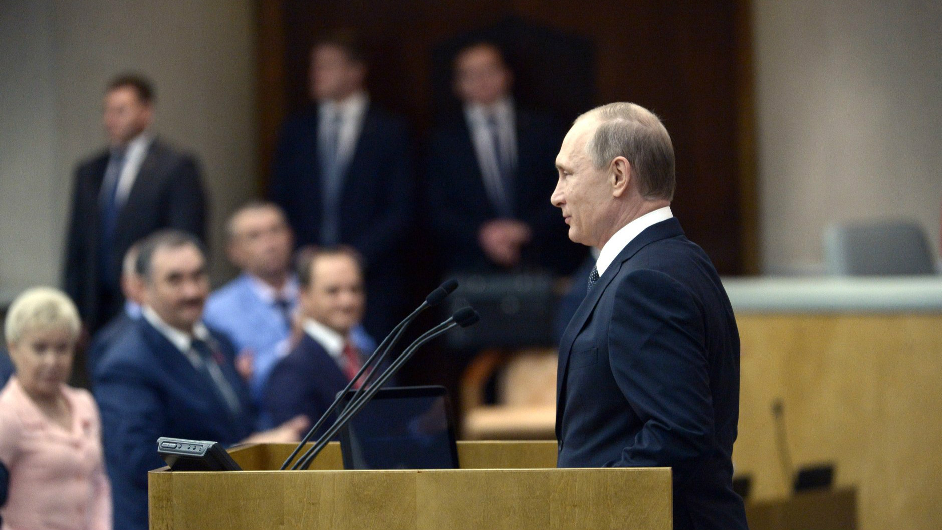 Владимир Путин посетил последнее заседание Госдумы шестого созыва