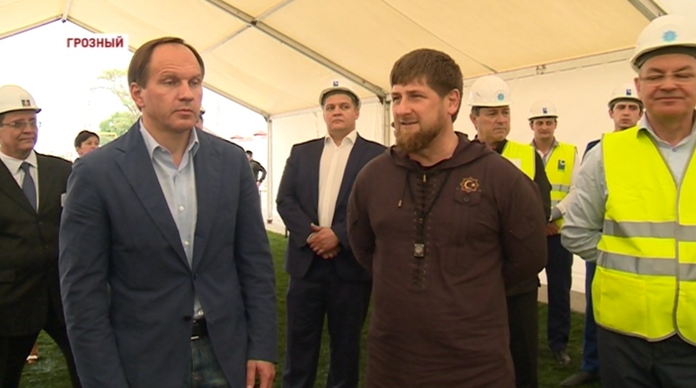 Лев Кузнецов и Рамзан Кадыров посетили строительную площадку «Ахмат-Тауэр»