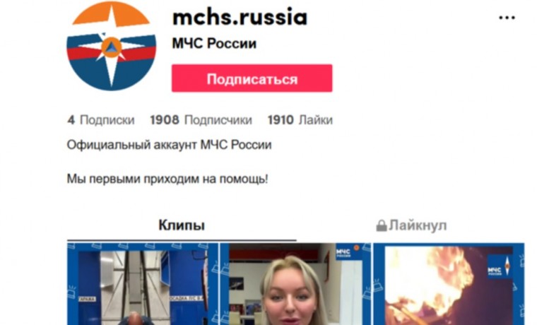 В соцсетях TikTok и Likee появились аккаунты МЧС России