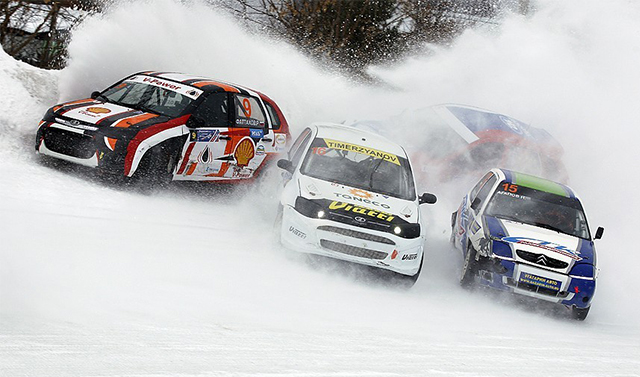 Чеченские автогонщики приняли участие в Чемпионате России по трековым ледовым гонкам