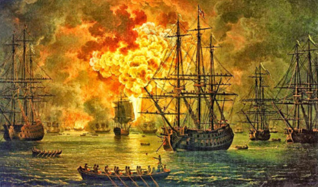 7 июля - День победы русского флота над турецким флотом в Чесменском сражении (1770)