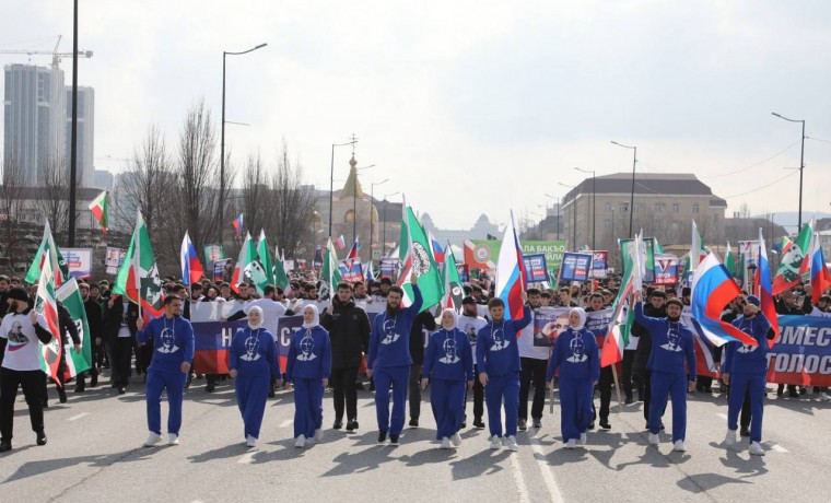 Рамзан Кадыров: Многотысячный митинг свидетельствует о безоговорочной поддержке Владимира Путина