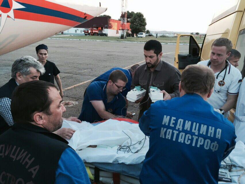 Спецборт МЧС России с двумя пациентами из Чечни на борту вылетел в Нижний Новгород 