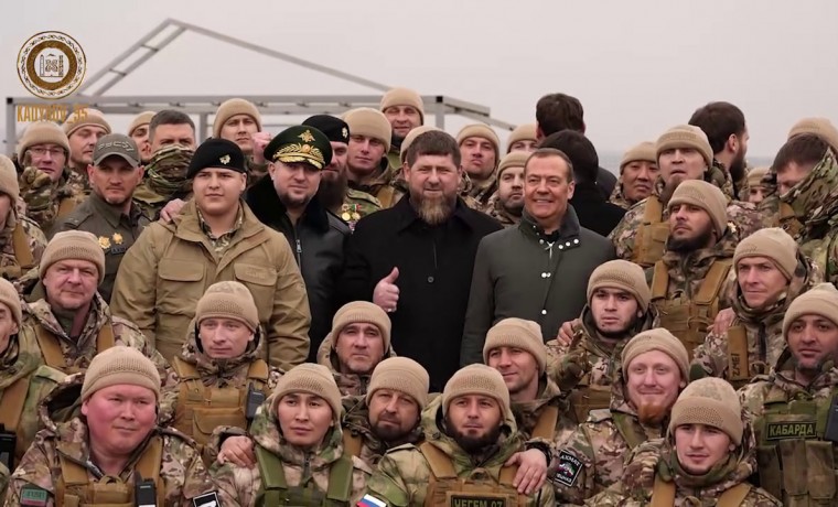 Рамзан Кадыров и Дмитрий Медведев посетили РУС имени В.В. Путина в Гудермесе