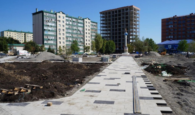 В Чеченской Республике в рамках нацпроекта благоустраивают 43 общественных территорий 