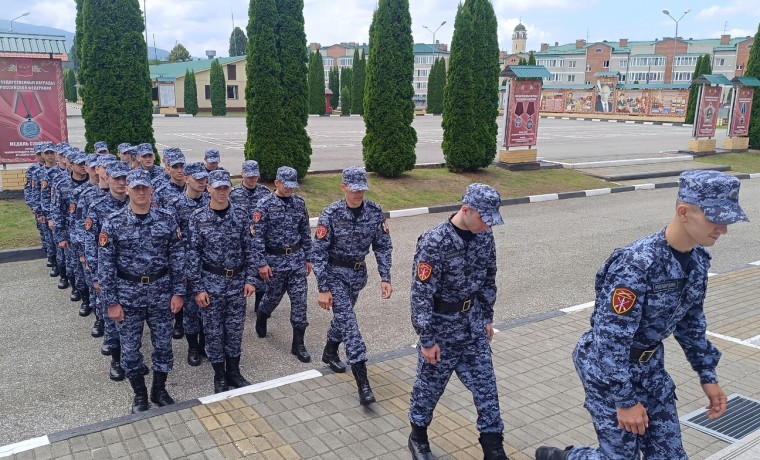 Новобранцы из Чеченской Республики пополнили ряды полка Росгвардии в Ведено