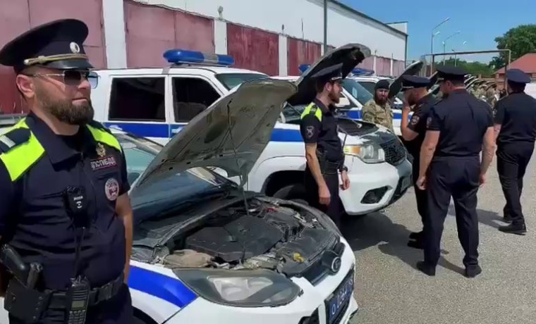 В Грозненском районе проверили служебный автотранспорт полиции