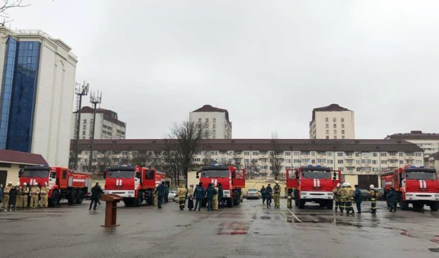 Автопарк Государственной противопожарной службы Чечни пополнился пятью новыми автомобилями