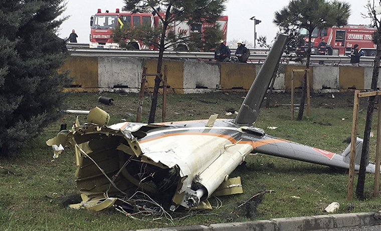 В Стамбуле разбился вертолет с россиянами на борту