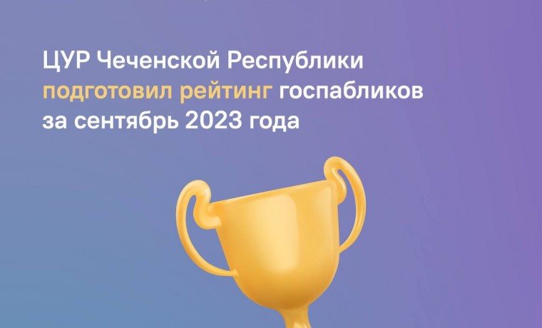 ЦУР ЧР составил рейтинг госпабликов региона за сентябрь 2023 года