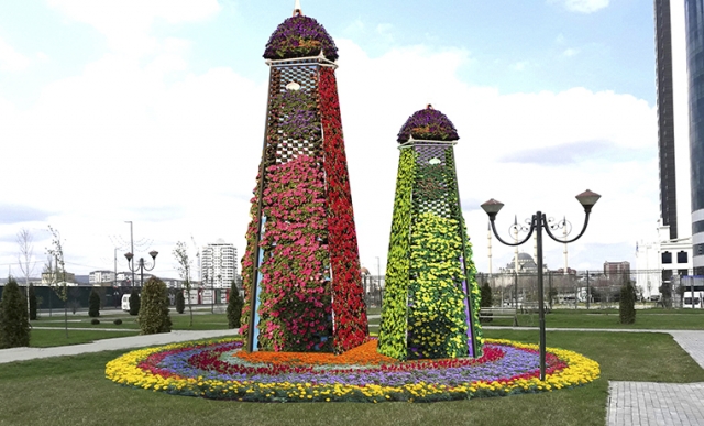 Цветочный парк в Грозном украсят более 36 тысяч цветов