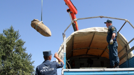 В Веденском районе Чечни специалисты МЧС обезвредили 250-килограммовую авиабомбу